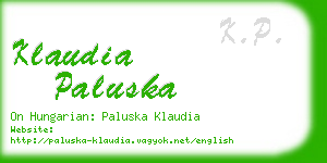 klaudia paluska business card